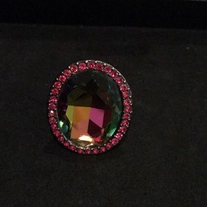 Gray and pink ring